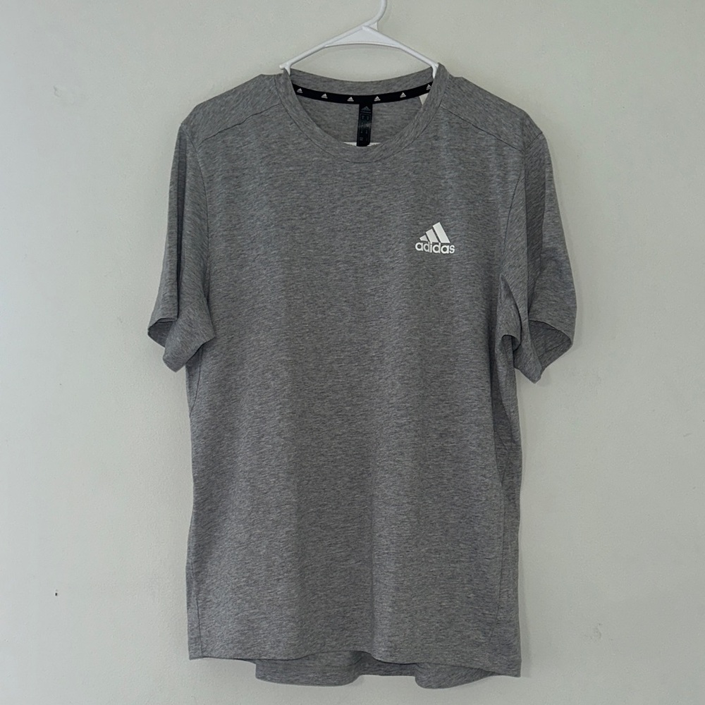 Adidas Men's Heather Gray Short Sleeve Tee